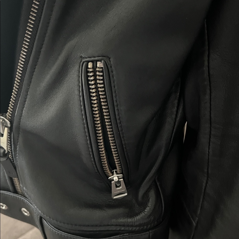 🖤Authentic Mackage Black Leather Moto Jacket (Women’s) - Picture 7 of 12
